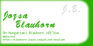 jozsa blauhorn business card